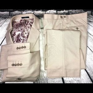 J Crew Mens Suit 2 Piece Beige 41Regular